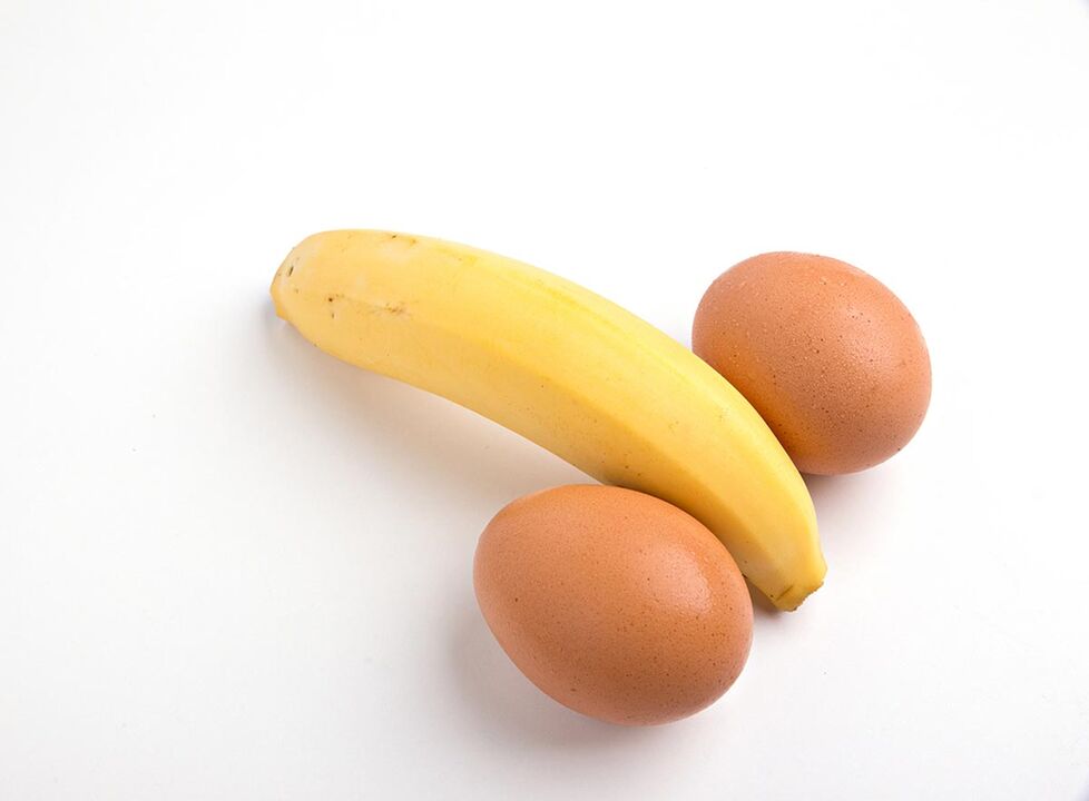 курячі яйця і банан для підвищення потенції